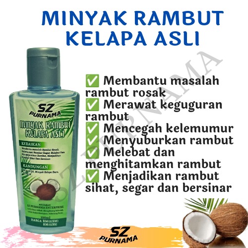 Minyak kelapa rambut sehat