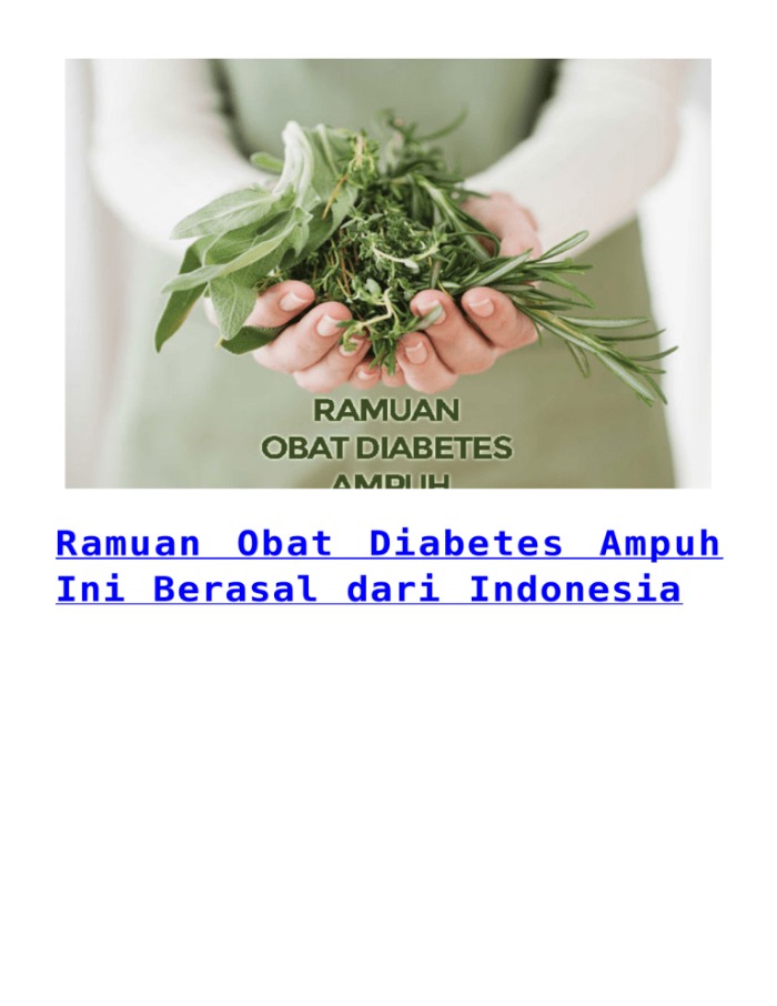 ramuan herbal diabetes